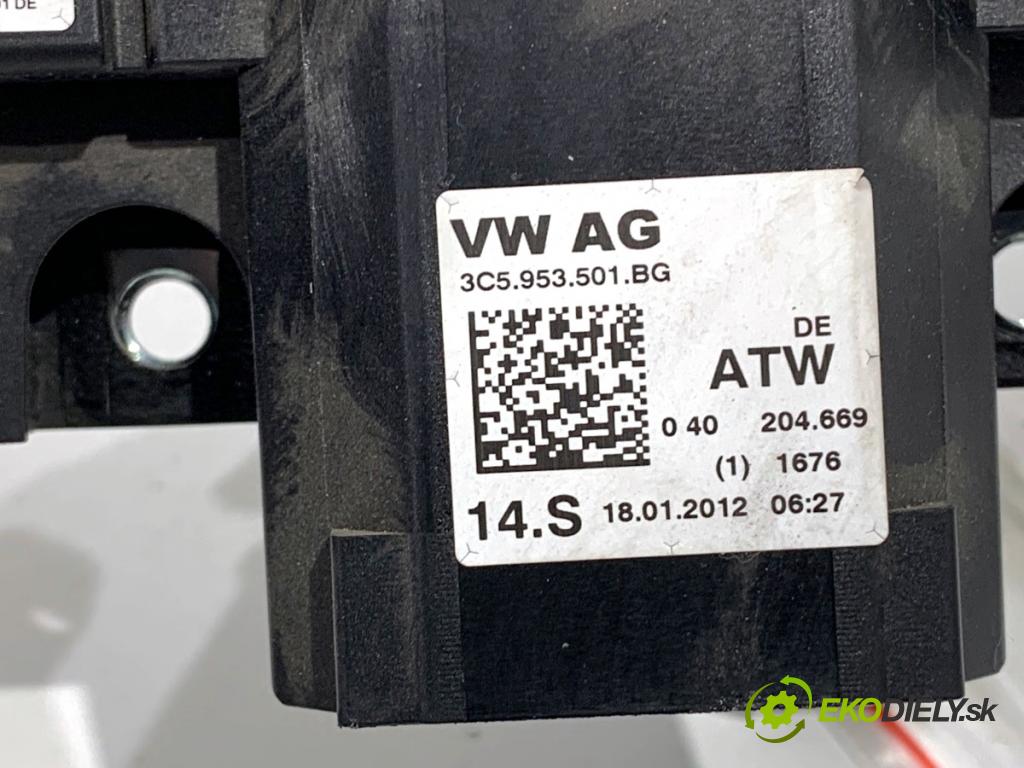 VW CC B7 coupe 2013 147 kW 2.0 TFSI 1984 Prepínač kombinovaný 3C5953501BG (Prepínacie páčky pod volantom)