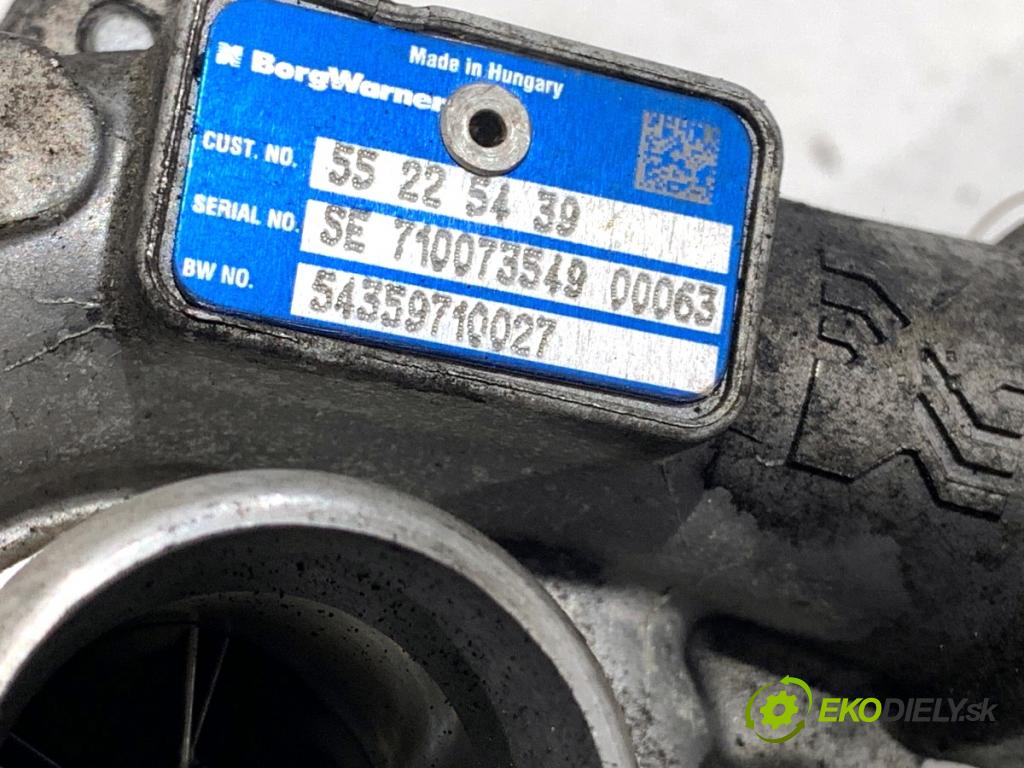 FIAT DOBLO II Nadwozie pełne/minivan 2016 66 kW 1.3 D Multijet 1248 Turbodúchadlo,turbo 55225439 (Turbodúchadlo (kompletné))