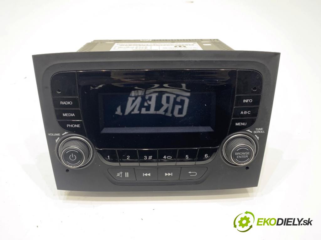 FIAT DOBLO II Nadwozie pełne/minivan 2016 66 kW 1.3 D Multijet 1248 RADIO 07356425480 (Audio zariadenie)
