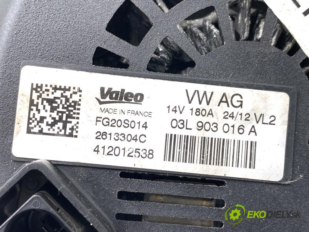 AUDI A6 C7 sedan 2013 150 kW 3.0 TDI quattro 2967 Alternátor 03L903016A (Alternátor)