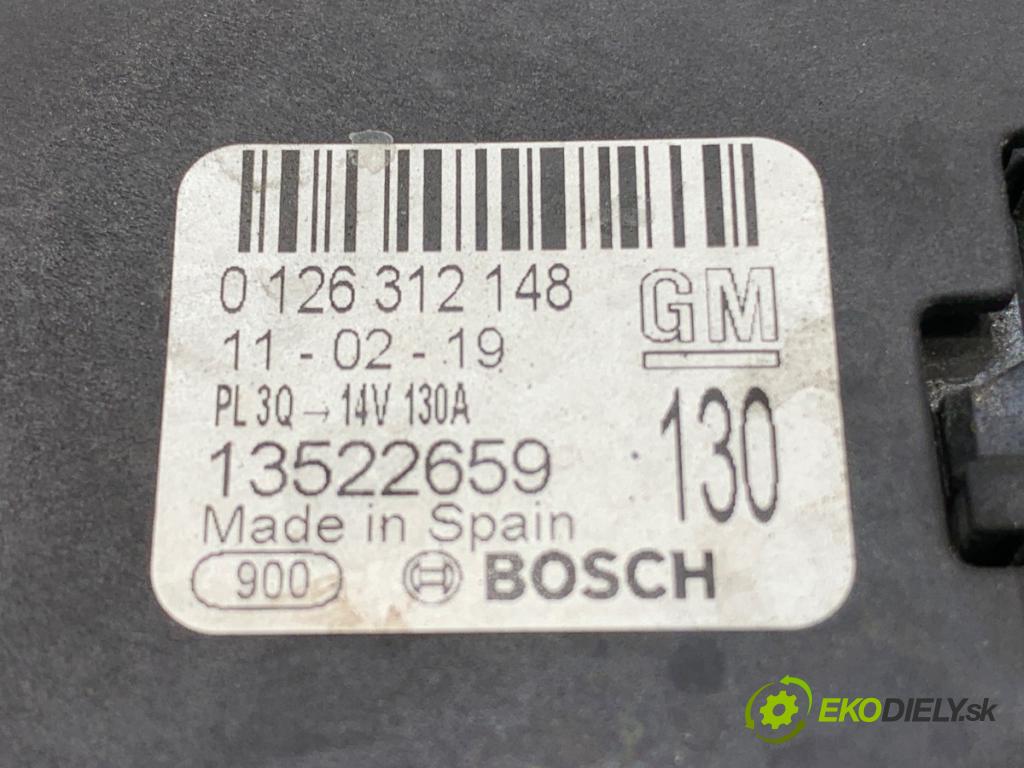 OPEL ASTRA K liftback 2019 110 kW 1.4 Turbo (68) 1399 Alternátor 13522659 (Alternátor)