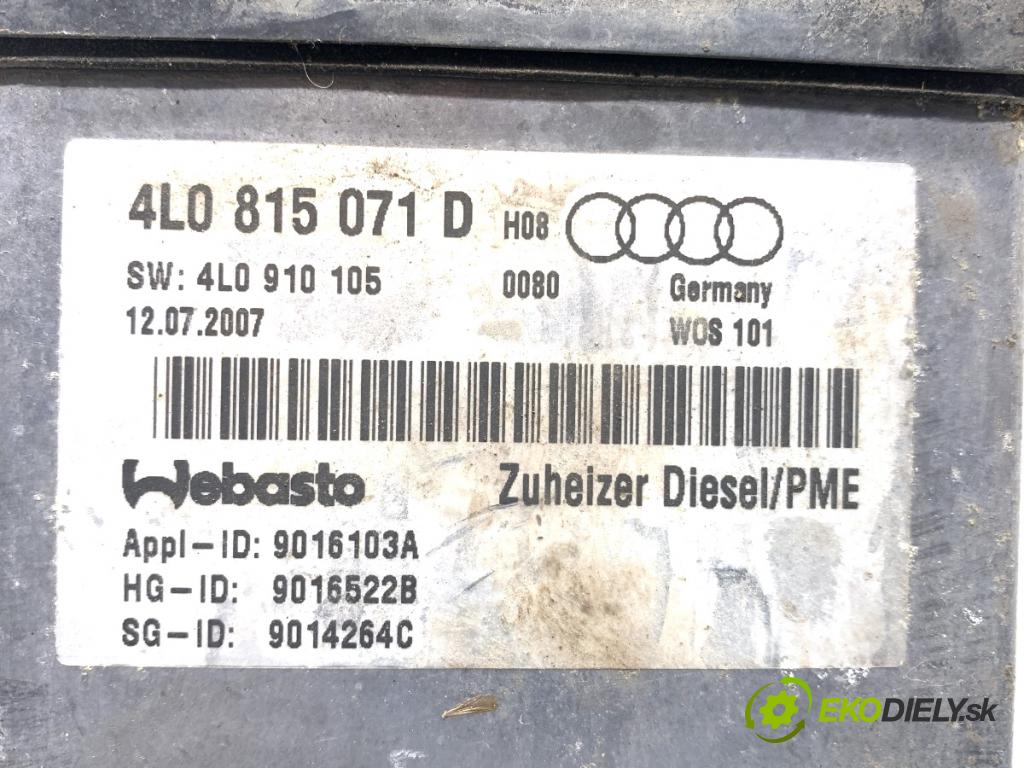 AUDI Q7 4L SUV 2007 171 kW 3.0 TDI quattro 2967 Webasto 4L0815071D (Webasto (nezávislé topení))