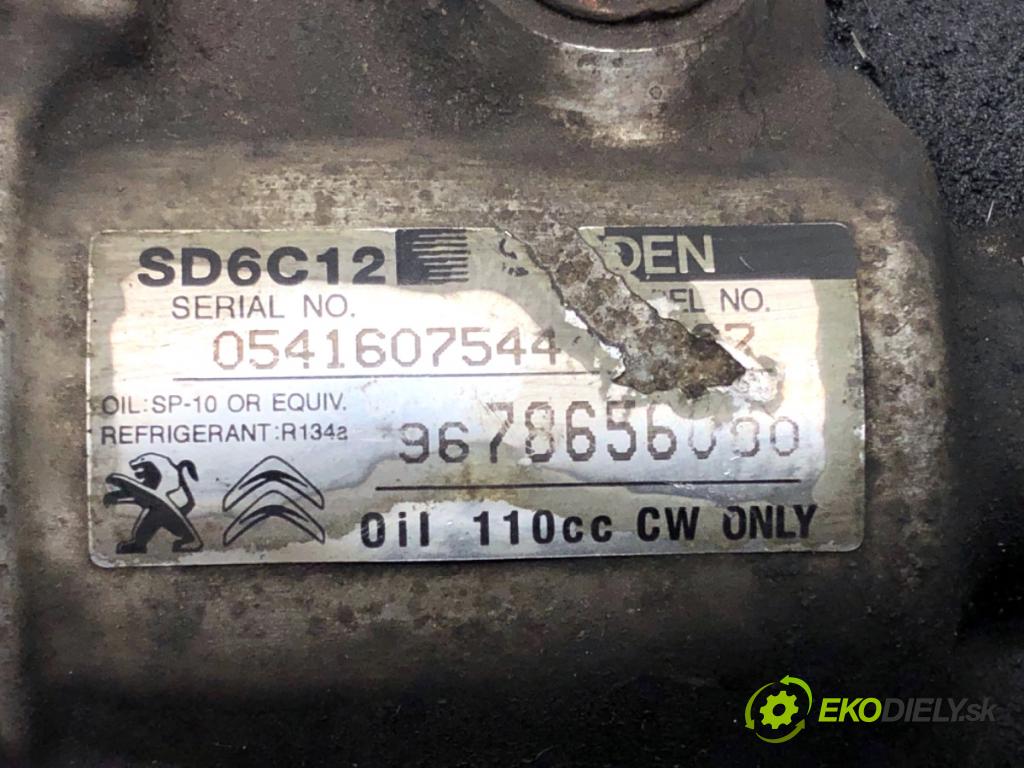 CITROEN BERLINGO II Nadwozie pełne/minivan 2015 55 kW 1.6 HDi 75 1560 Kompresor klimatizácie 9678656080 (Kompresor klimatizácie)