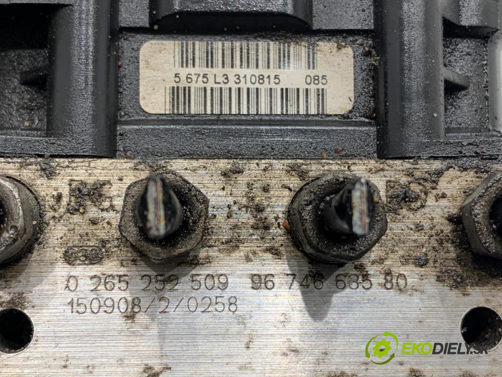 CITROEN BERLINGO II Nadwozie pełne/minivan 2015 55 kW 1.6 HDi 75 1560 Pumpa ABS 9674663580 0265252509 (Pumpa ABS)