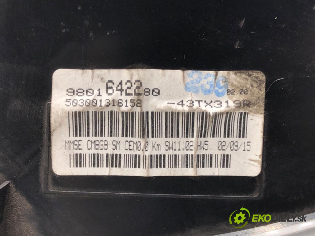 CITROEN BERLINGO II Nadwozie pełne/minivan 2015 55 kW 1.6 HDi 75 1560 Prístrojovka 9801642280 (Prístrojová doska)