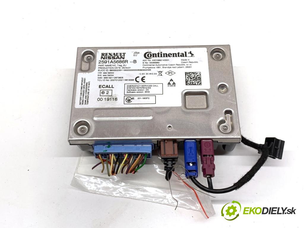 RENAULT CAPTUR II liftback 2021 67 kW 1.0 TCe 90 ECO-G (HFM6) 999 Modul BLUETOOTH 2591A5686R (Riadiaca jednotka ostatné)