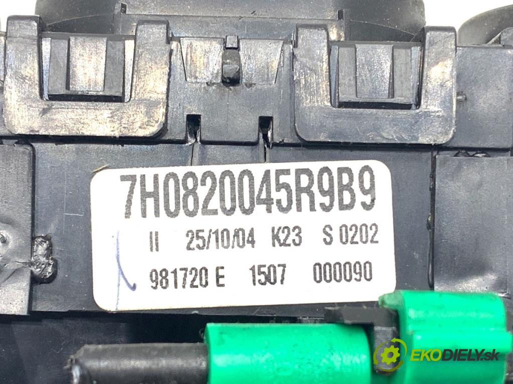 VW TRANSPORTER T5 Autobus 2003 96 kW 2.5 TDI 2461 Panel ovládania kúrenia 7H0820045R (Prepínacie páčky pod volantom)
