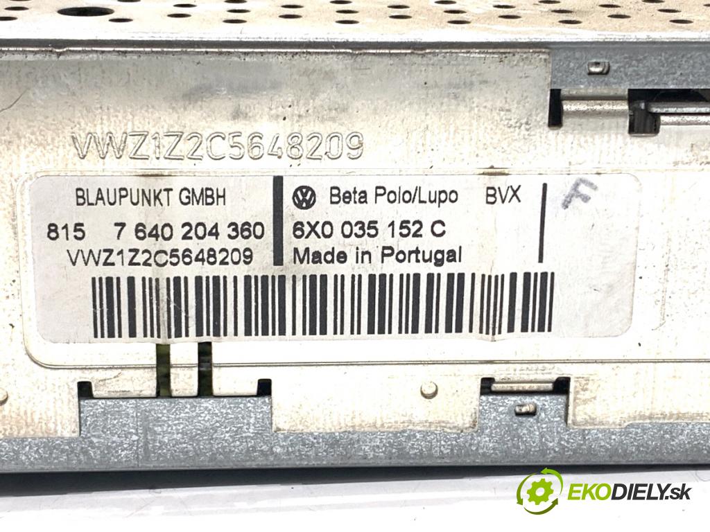 VW TRANSPORTER T5 Autobus 2003 96 kW 2.5 TDI 2461 RADIO 6X0035152C (Audio zariadenie)