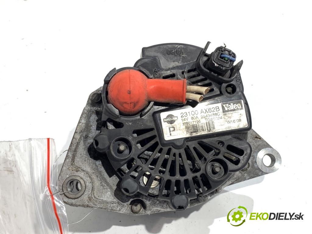NISSAN NOTE E11 nadwozie wielkoprzestrzenne (MPV) 2009 65 kW 1.4 1386 Alternátor 23100AX62B (Alternátor)