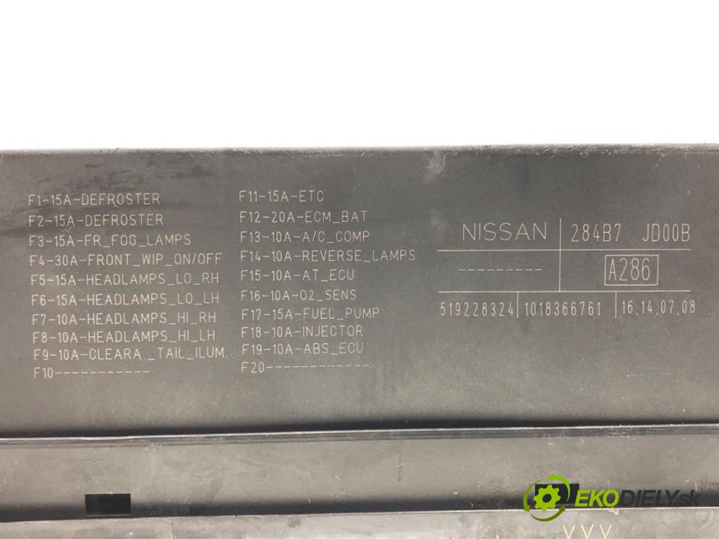 NISSAN QASHQAI J10 SUV 2008 78 kW 1.5 dCi 1461 modul BSI 284B7-JD00B (Pojistková skříňka)