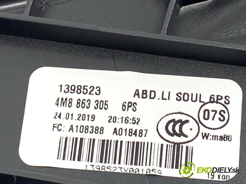AUDI Q8 SUV 2019 210 kW 50 TDI Mild Hybrid quattro 2967 Clona TUNEL: STŘEDNÍ: ľavá strana 4M8863305