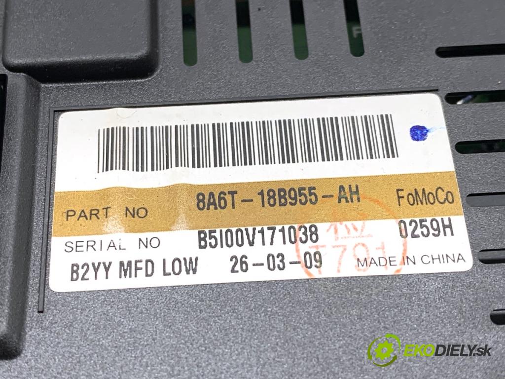 FORD FIESTA MK7 liftback 2009 44 kW 1.25 1242 Dislpej 8A6T-18B955-AH (Prístrojová doska)
