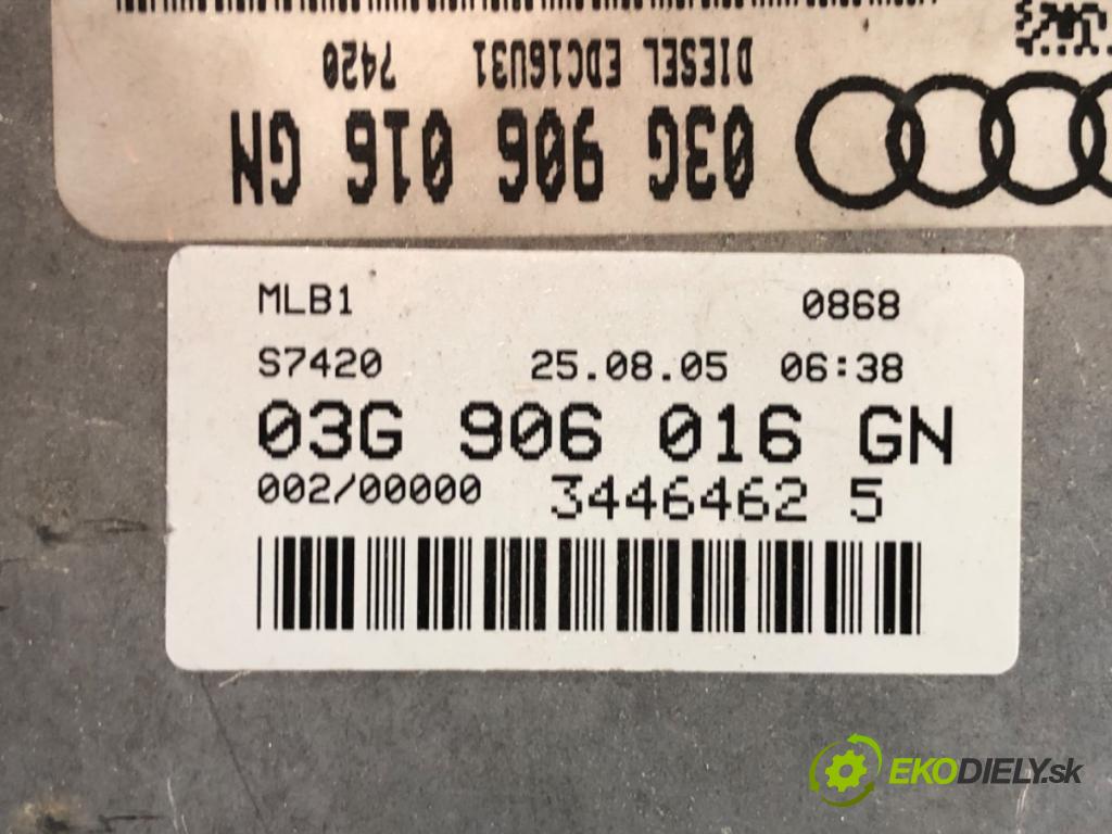 AUDI A4 B7 sedan 2006 103 kW 2.0 TDI 1968 riadiaca jednotka Motor 03G906016GN (Riadiaca jednotka)