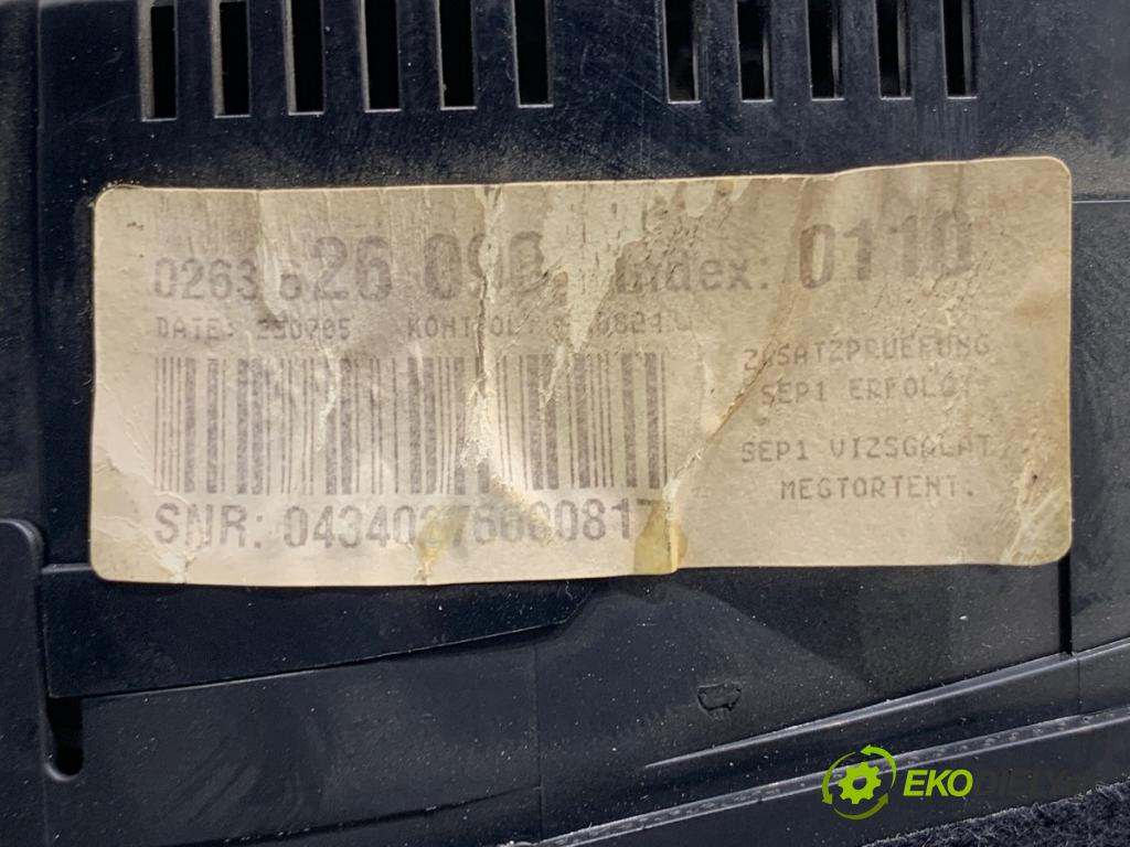 AUDI A4 B7 sedan 2006 103 kW 2.0 TDI 1968 Prístrojovka 0263626090 (Prístrojová doska)