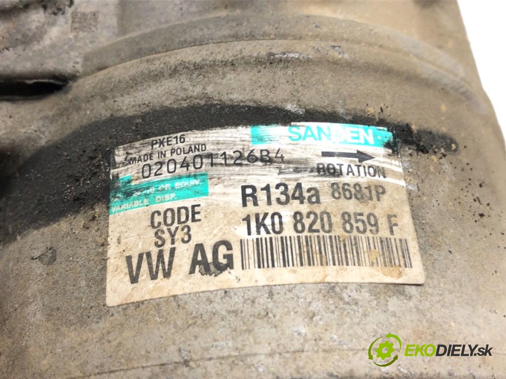 VW PASSAT B6 Kombi 2007 103 kW 2.0 TDI 1968 Kompresor klimatizácie 1K0820859F (Kompresor klimatizácie)