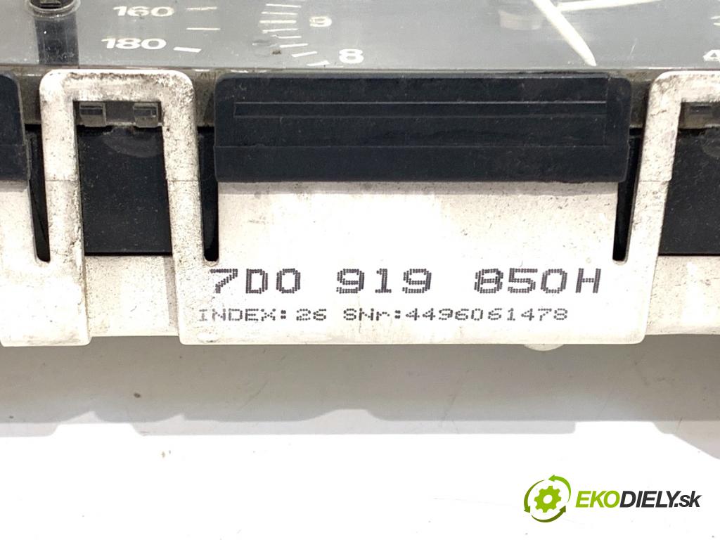 VW TRANSPORTER T4 Autobus 1996 50 kW 1.9 TD 1896 Prístrojovka 7D0919850H (Prístrojová doska)