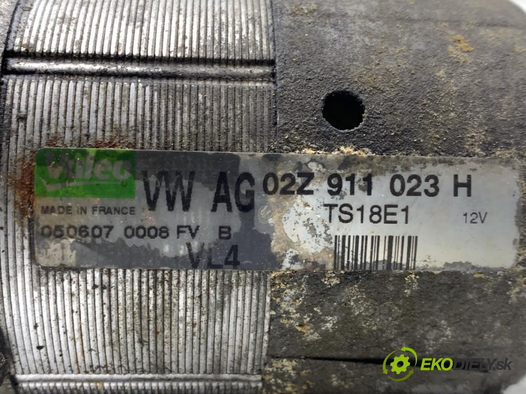 VW PASSAT B6 sedan 2007 77 kW 1.9 TDI 1896 startér 02Z911023H (Startér)
