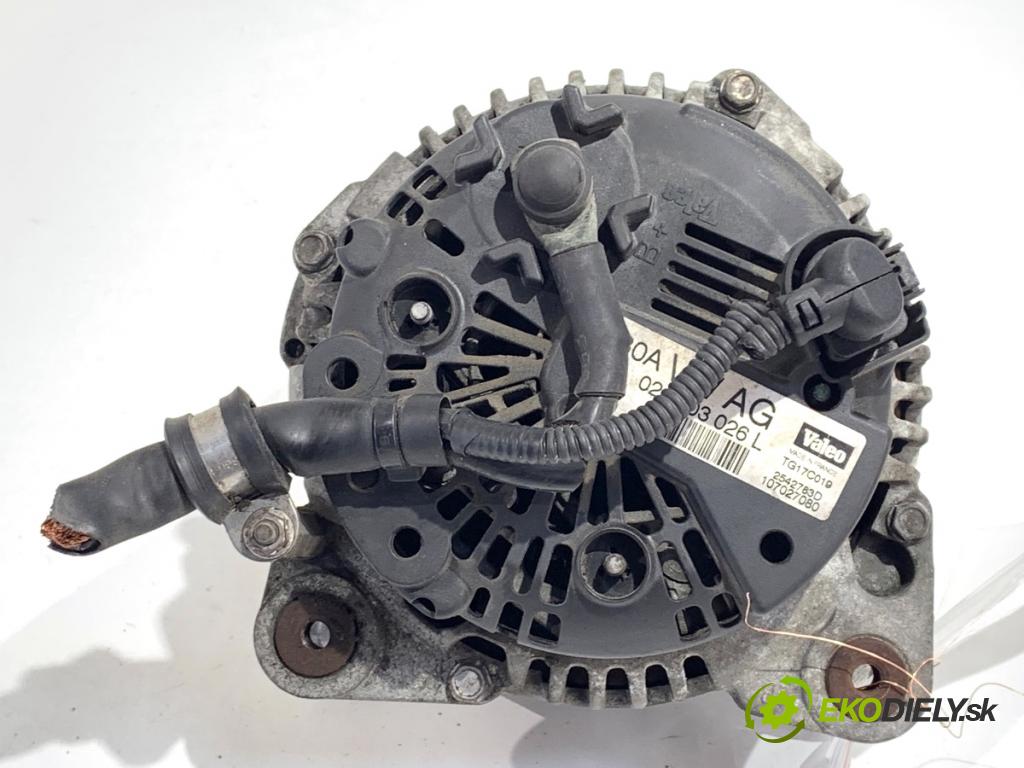 VW PASSAT B6 sedan 2007 77 kW 1.9 TDI 1896 Alternátor 021903026L (Alternátor)