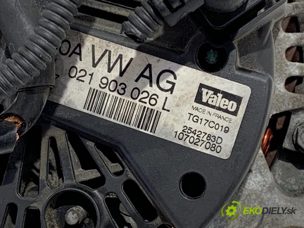 VW PASSAT B6 sedan 2007 77 kW 1.9 TDI 1896 Alternátor 021903026L (Alternátor)