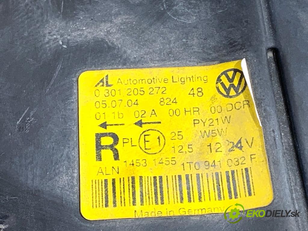 VW TOURAN nadwozie wielkoprzestrzenne (MPV) 2005 103 kW 2.0 TDI 1968 Svetlomet pravy predný XENON 1T0941032F