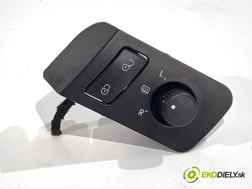VW TOURAN nadwozie wielkoprzestrzenne (MPV) 2005 103 kW 2.0 TDI 1968 Prepínač nastavenia spätných zrkadiel  (Prepínacie páčky pod volantom)
