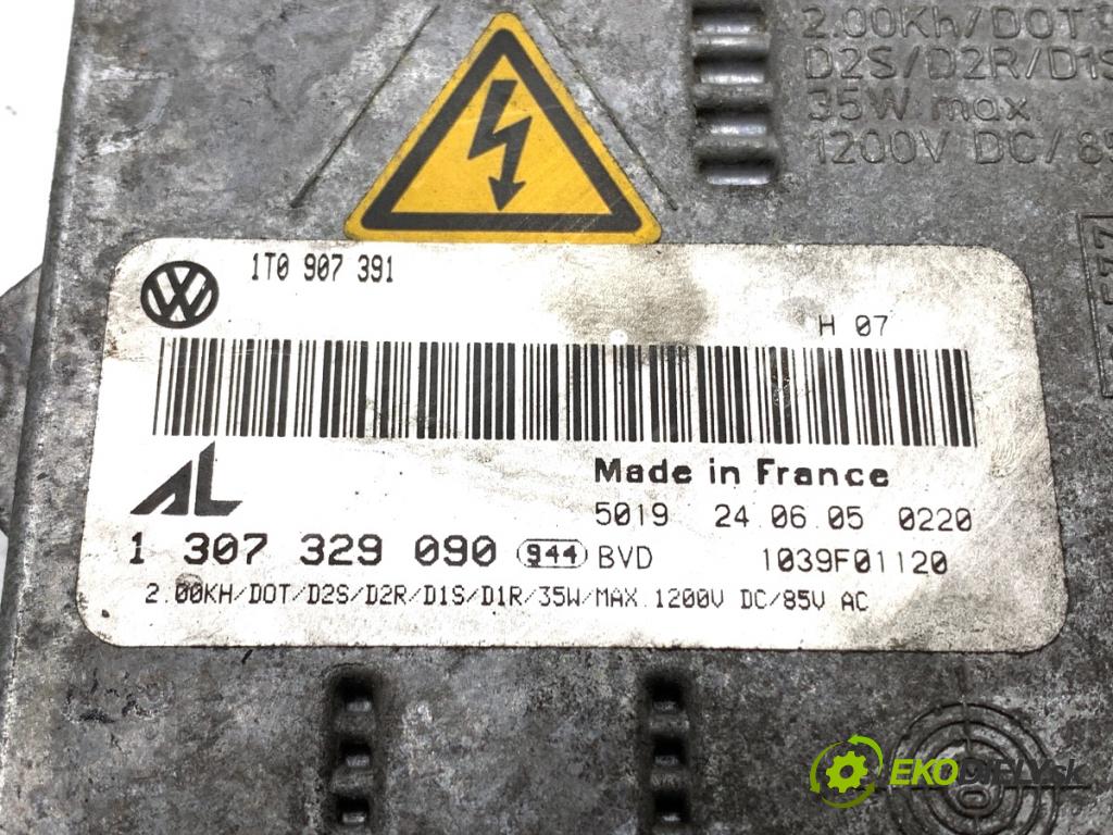 VW TOURAN nadwozie wielkoprzestrzenne (MPV) 2005 103 kW 2.0 TDI 1968 Menič XENON 1T0907391 (Riadiaca jednotka xenónu)