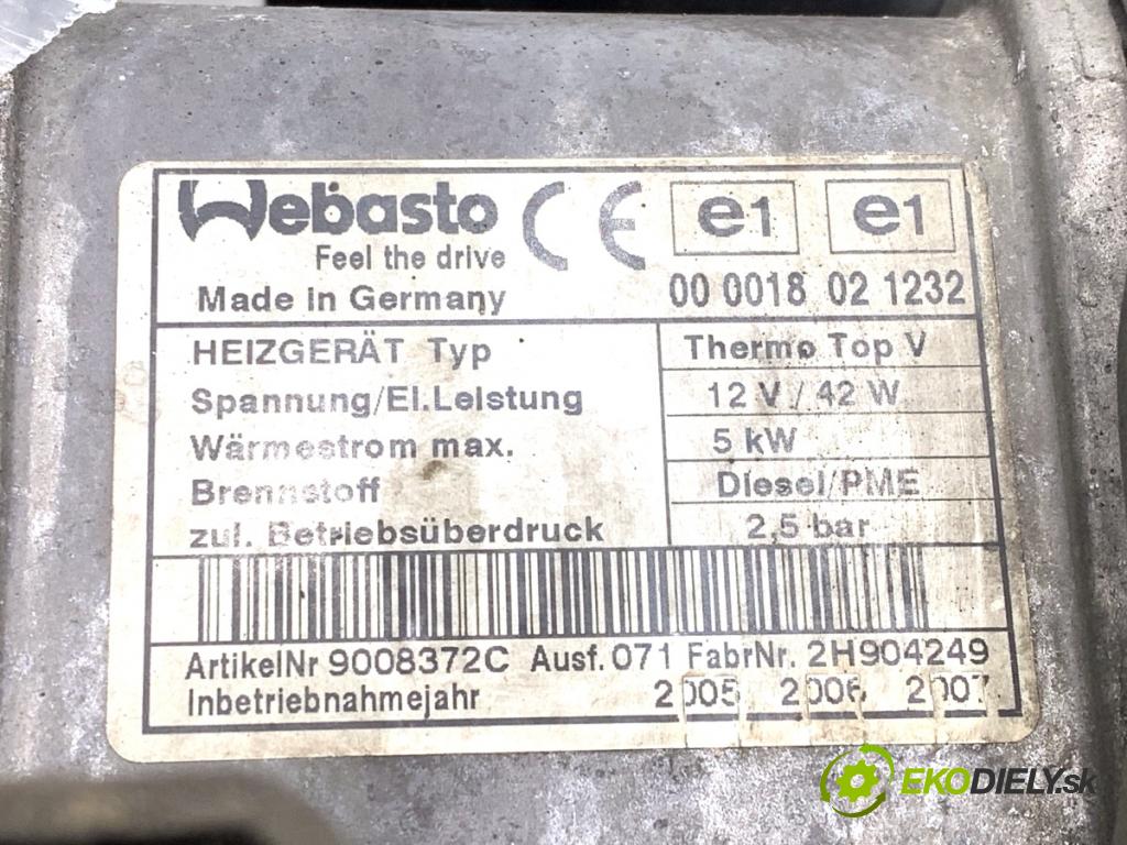 VW TOURAN nadwozie wielkoprzestrzenne (MPV) 2005 103 kW 2.0 TDI 1968 Webasto 1K0815065R (Webasto (nezávislé kúrenie))