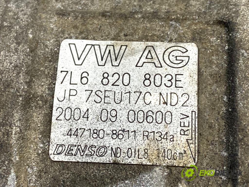VW TOUAREG SUV 2006 206 kW 3.6 V6 FSI 3597 Kompresor klimatizácie 7L6820803E (Kompresor klimatizácie)