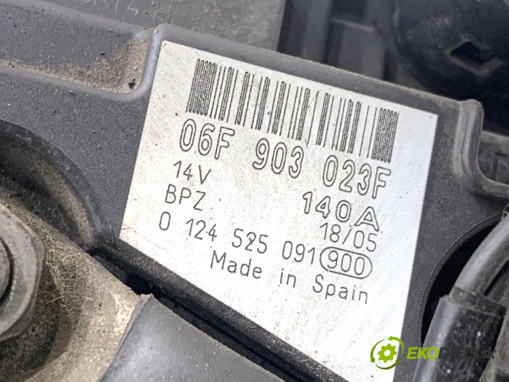 SEAT ALTEA nadwozie wielkoprzestrzenne (MPV) 2005 75 kW 1.6 1595 Alternátor 06F903023F (Alternátor)