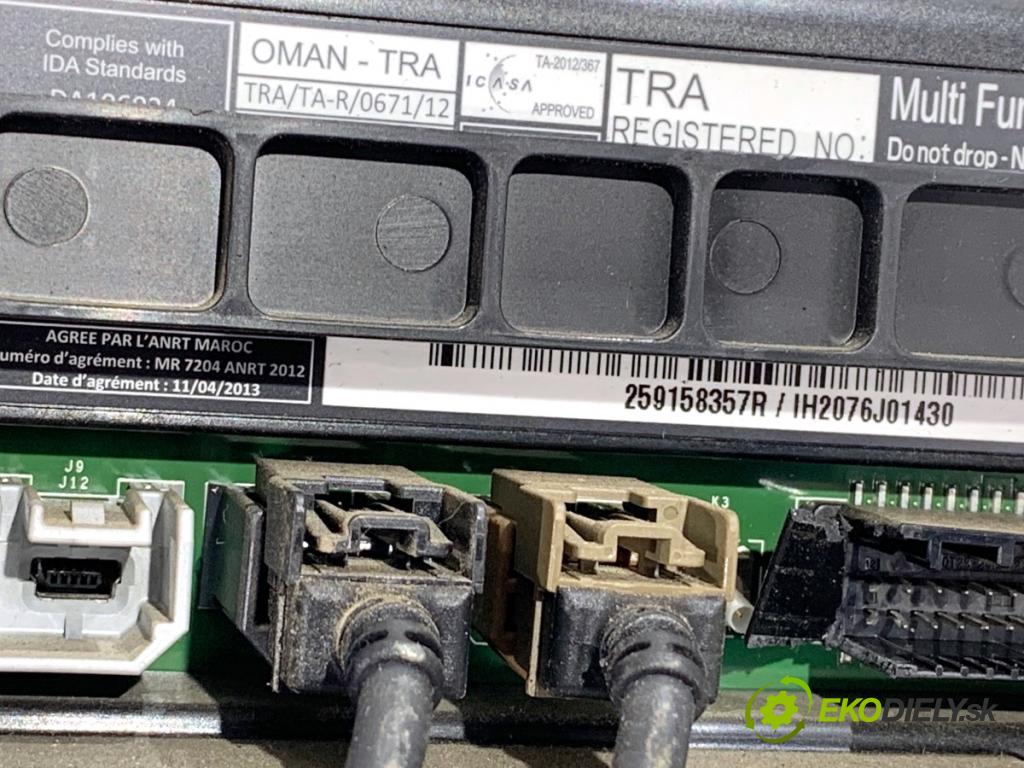 RENAULT KANGOO II nadwozie wielkoprzestrzenne (MPV) 2016 55 kW 1.5 dCi 75 (KW07, KW10, KW04) 1461 Dislpej 259158357R (Prístrojová doska)