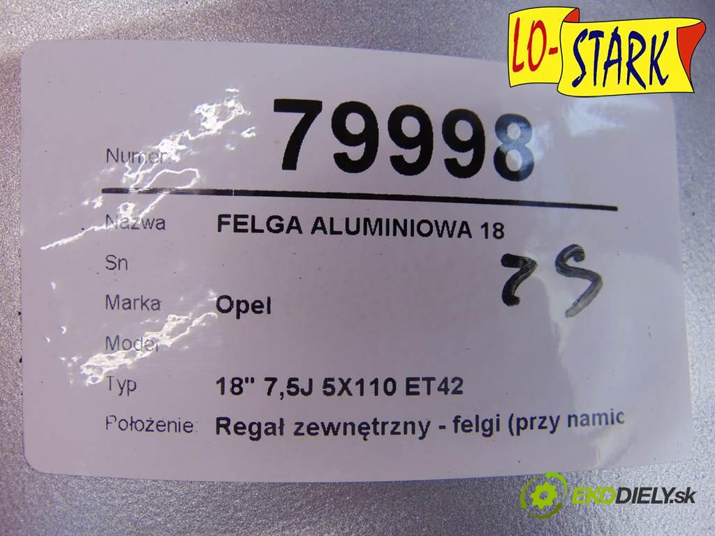 Opel Astra J    18 7,5J 5X110 ET42  disk - 18  (Hliníkové)