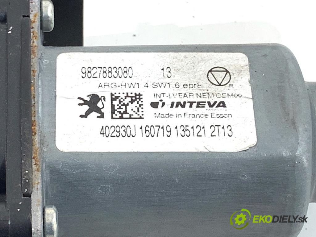 PEUGEOT 508 SW II Kombi 2019 96 kW 1.5 BlueHDi 130 1499 mechanismus okna levý zadní část 9827880880