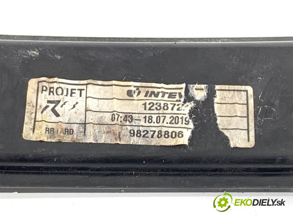 PEUGEOT 508 SW II Kombi 2019 96 kW 1.5 BlueHDi 130 1499 mechanismus okna pravý zadní část 9827880680