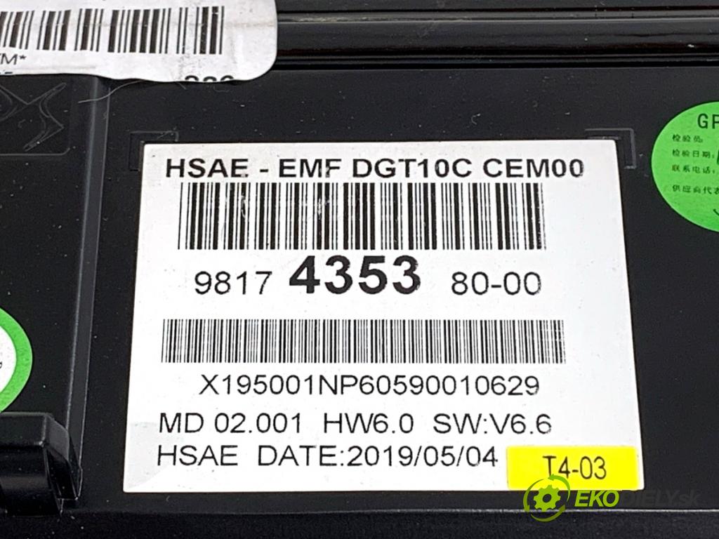 PEUGEOT 508 SW II Kombi 2019 96 kW 1.5 BlueHDi 130 1499 Dislpej 9817435380 (Prístrojová doska)