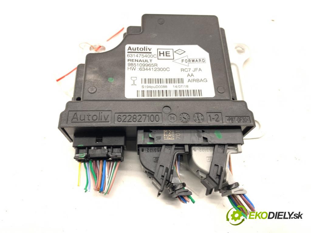 RENAULT GRAND SCENIC IV nadwozie wielkoprzestrzenne (MPV) 2018 103 kW 1.3 TCe 140 1332 senzor airbag 985109965R (Snímač)