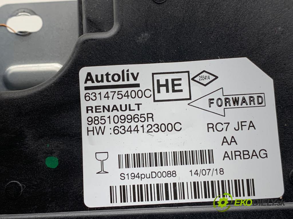 RENAULT GRAND SCENIC IV nadwozie wielkoprzestrzenne (MPV) 2018 103 kW 1.3 TCe 140 1332 senzor airbag 985109965R (Snímač)