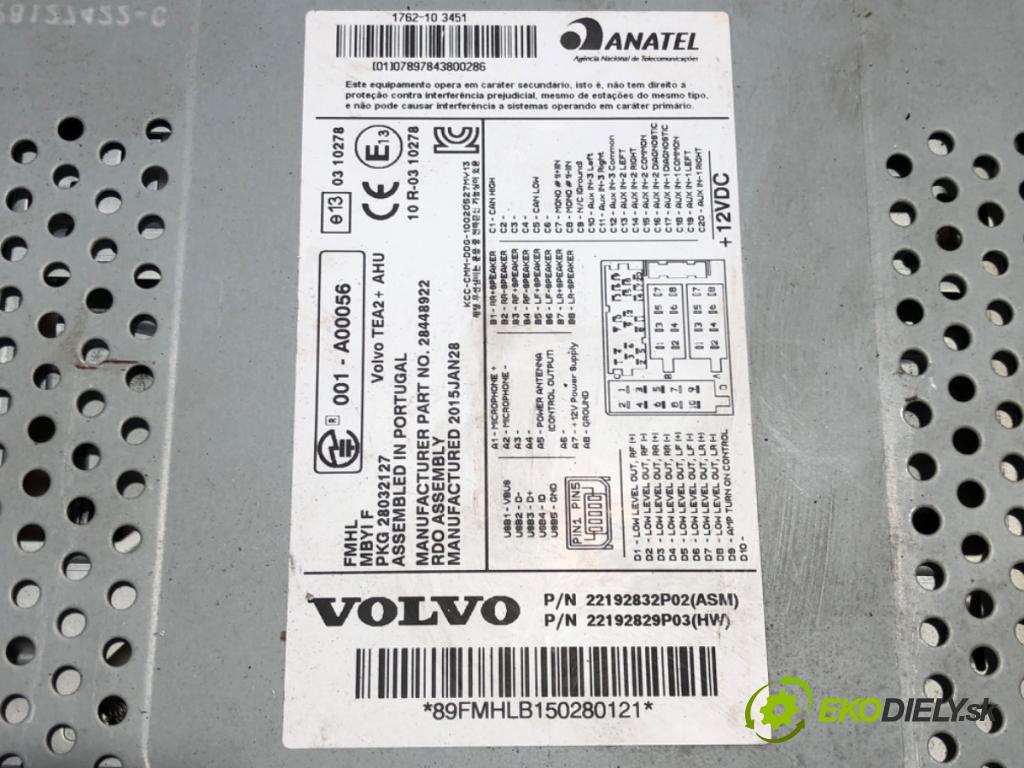 VOLVO FH II Platforma / podwozie 2015 368 kW 500 368 kW [500 KM] olej napędowy 2017 - 2022 12777 měnič CD 28448922 22192832 (CD měnič)