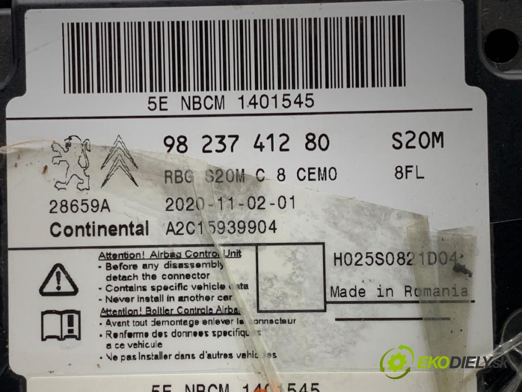 PEUGEOT PARTNER IV Nadwozie pełne/minivan 2020 75 kW 1.5 BlueHDi 100 1499 senzor airbag 9823741280 (Snímač)