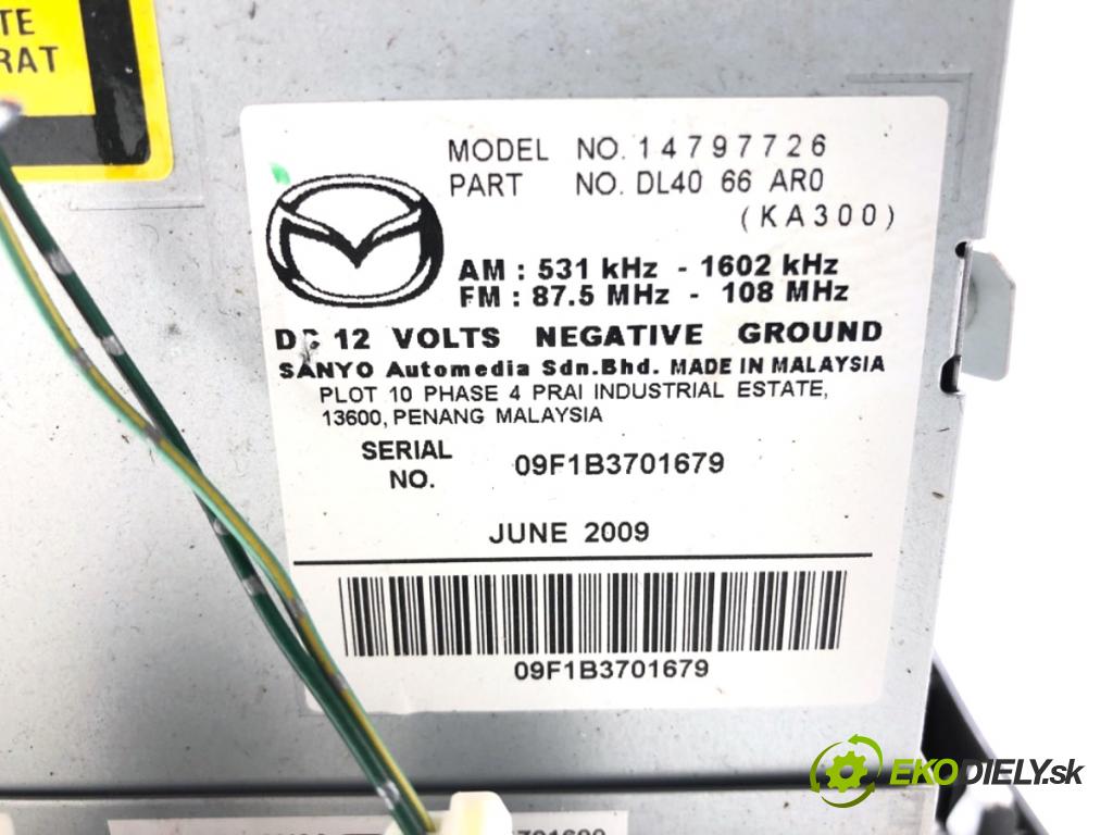 MAZDA 2 DE liftback 2010 63 kW 1.3 (DE3FS) 1349 RADIO 14797726 (Audio zariadenie)