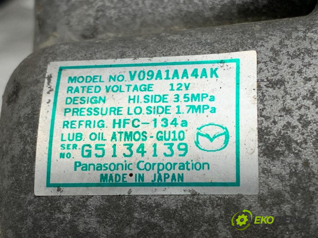 MAZDA 2 DE liftback 2010 63 kW 1.3 (DE3FS) 1349 Kompresor klimatizácie V09A1AA4AK (Kompresor klimatizácie)