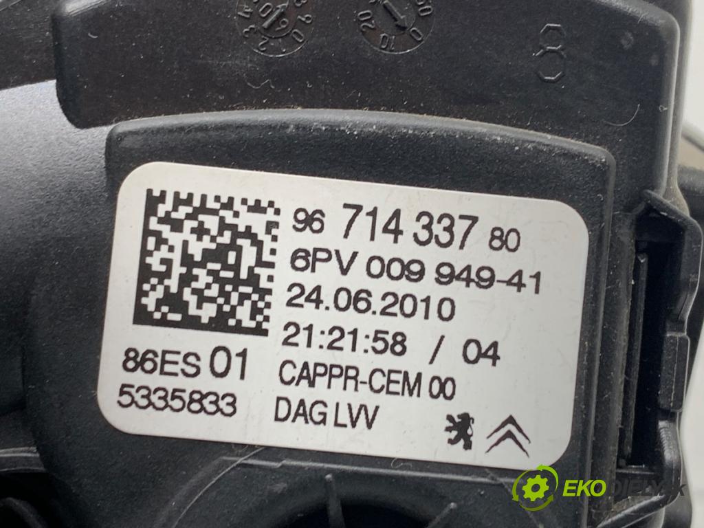 PEUGEOT 308 I liftback 2010 80 kW 1.6 HDi 1560 Potenciometer plynu 9671433780 (Potenciometer plynového pedálu)