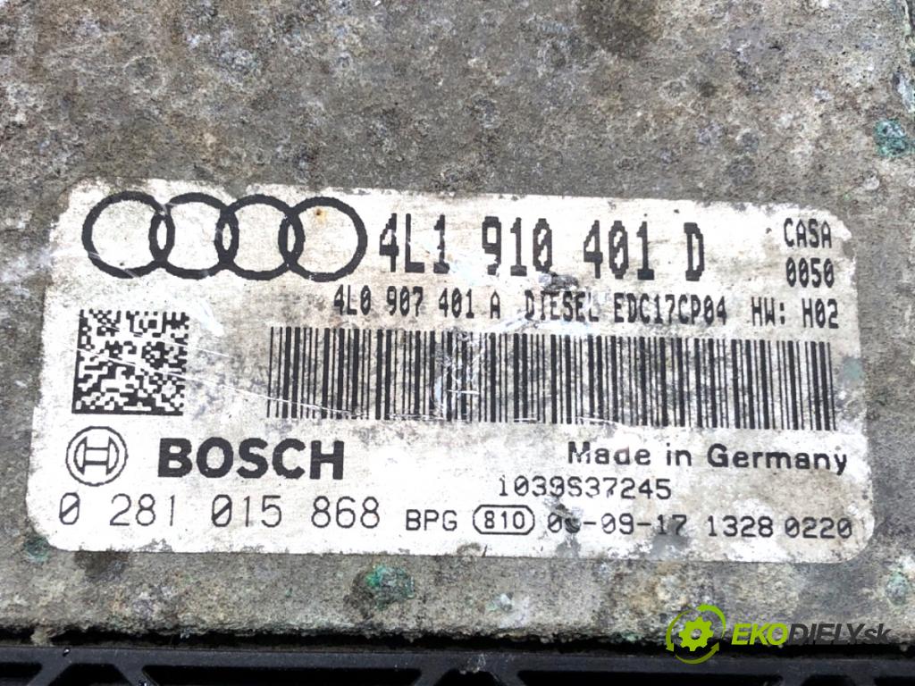 AUDI Q7 4L SUV 2009 176 kW 3.0 TDI quattro 2967 riadiaca jednotka Motor 4L1910401D 0281015868 (Riadiaca jednotka)