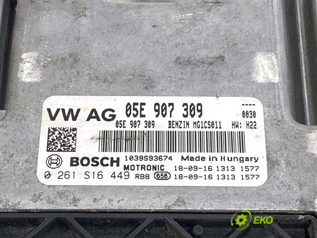 SEAT LEON III liftback 2018 96 kW 1.5 TSI 1495 riadiaca jednotka Motor 05E907309 (Riadiaca jednotka)