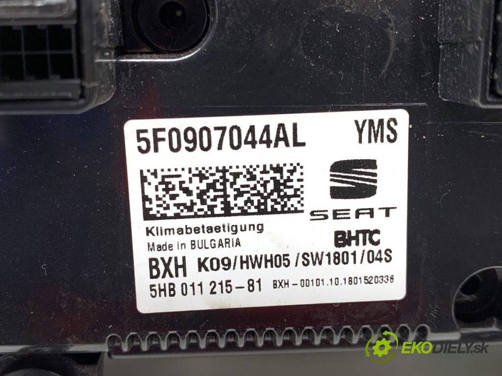 SEAT LEON III liftback 2018 96 kW 1.5 TSI 1495 Panel ovládania kúrenia 5F0907044AL (Prepínacie páčky pod volantom)