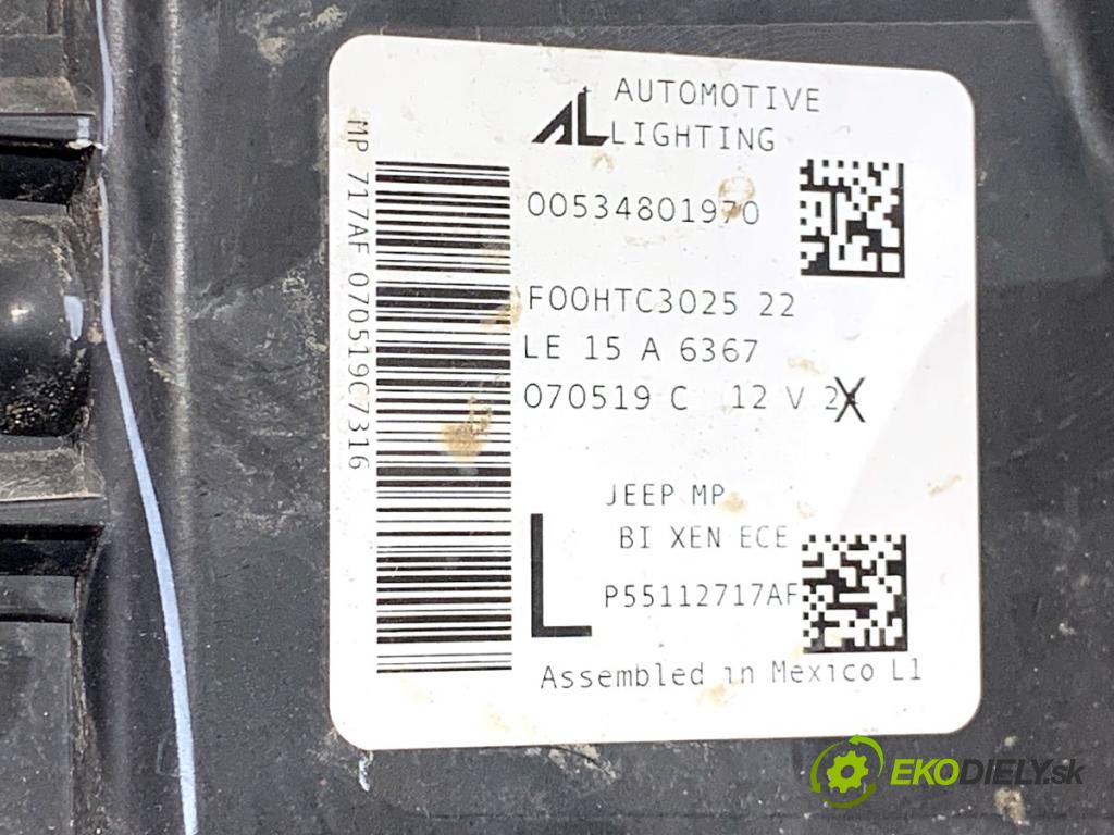JEEP COMPASS MP SUV 2019 103 kW 1.4 MultiAir 1368 Svetlomet ľavy predný 00534801970 P55112717AF