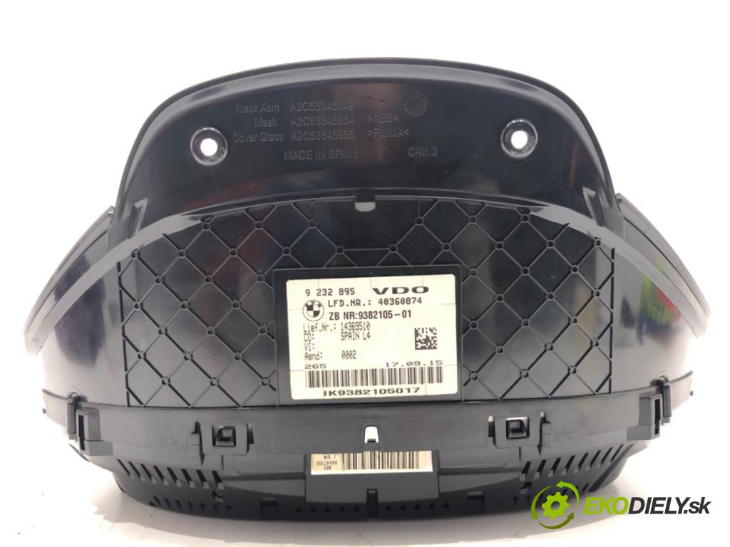 BMW F30 sedan 2016 180 kW 328 i xDrive 1997 Prístrojovka 9382105 (Prístrojová doska)