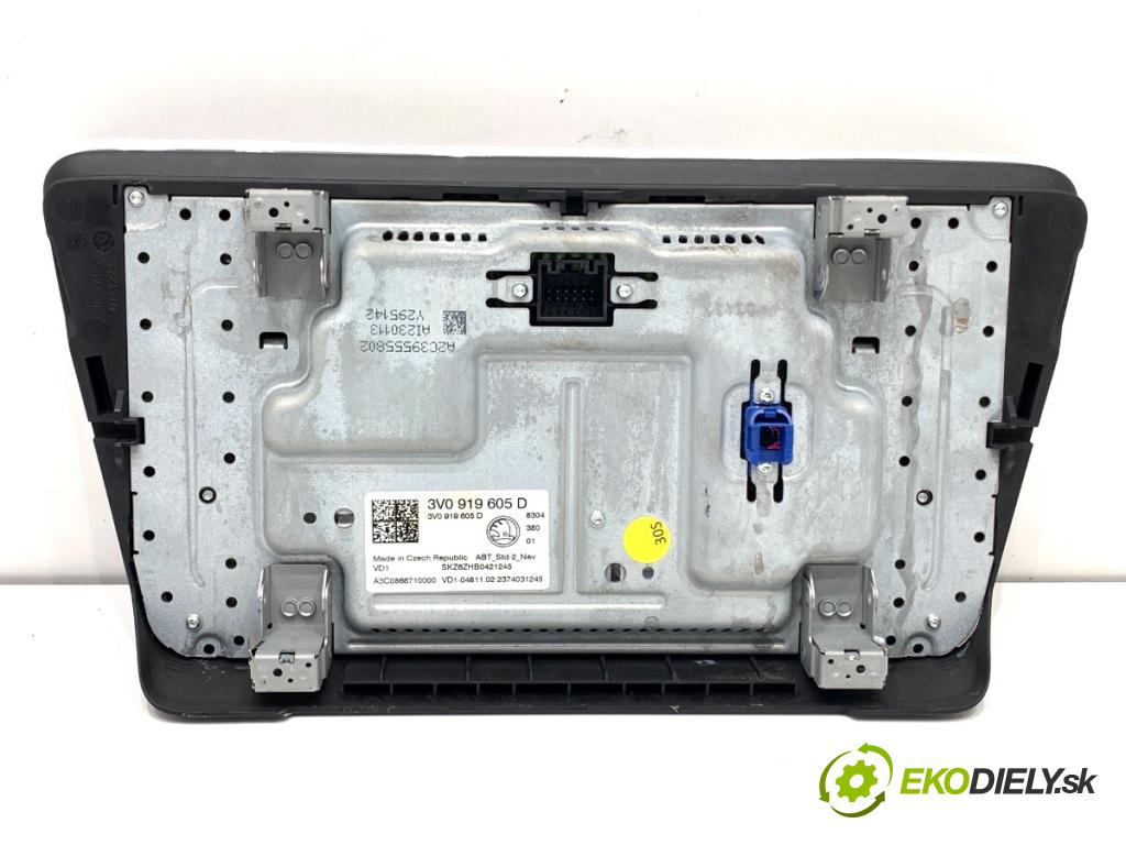 SKODA SUPERB III Kombi 2023 110 kW 2.0 TDI 1968 RADIO Dislpej 3V0919605D