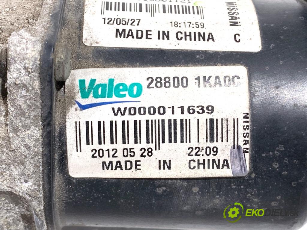 NISSAN JUKE F15 SUV 2012 86 kW 1.6 1598 Mechanizmus stieračov predný 288001KA0C (Motorček stieračov predný)