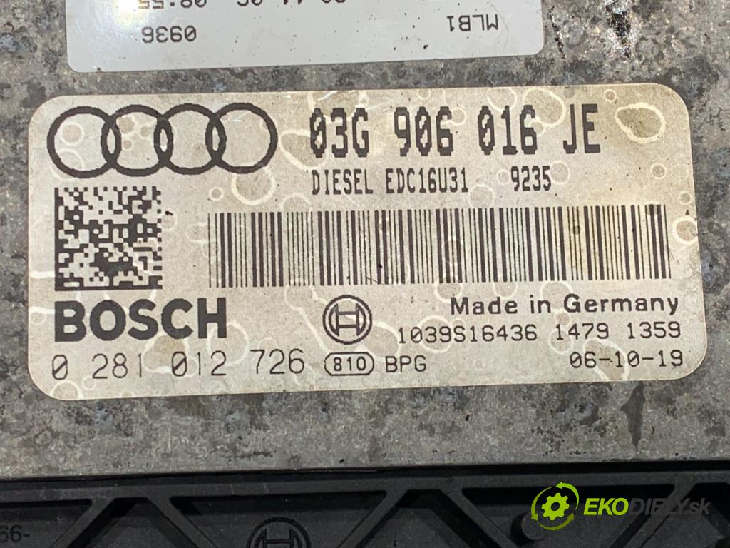 AUDI A4 B7 Kombi 2006 103 kW 2.0 TDI 1968 riadiaca jednotka Motor 03G906016JE (Riadiaca jednotka)