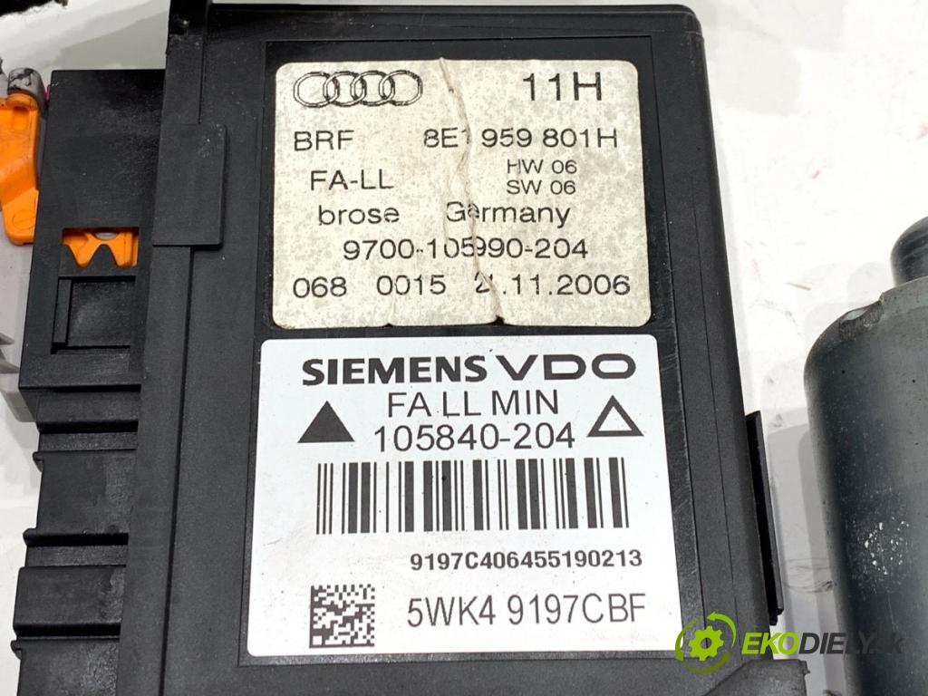 AUDI A4 B7 Kombi 2006 103 kW 2.0 TDI 1968 mechanismus okna levý přední část 8E1959801H
